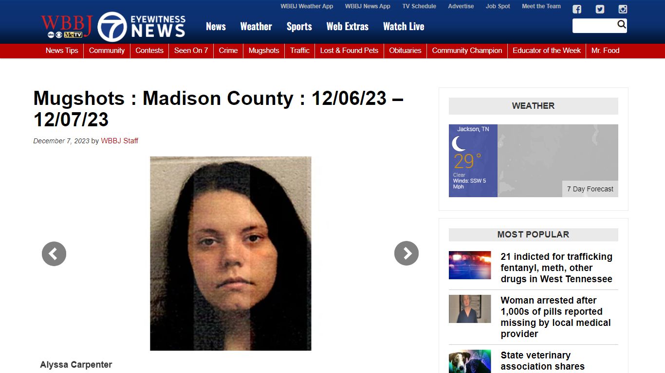 Mugshots : Madison County : 12/06/23 – 12/07/23 - WBBJ TV