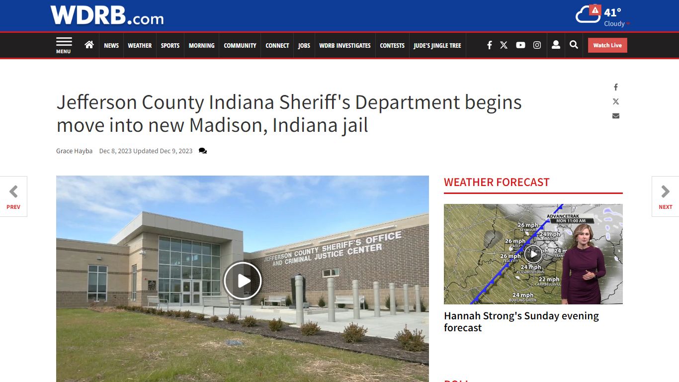 Jefferson County Indiana Sheriff's Department begins move into new ...